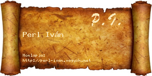 Perl Iván névjegykártya